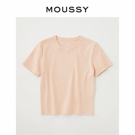 MOUSSY 简约风易搭配基础款素色修身休闲短袖T恤女010GSH80-图片