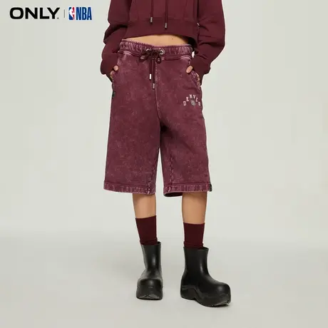 ONLY奥莱夏季NBA联名高腰做旧刺绣短裤休闲裤女商品大图
