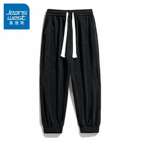 N5真维斯男士休闲裤2025新款潮流百搭男款运动束脚长裤宽松男裤子商品大图