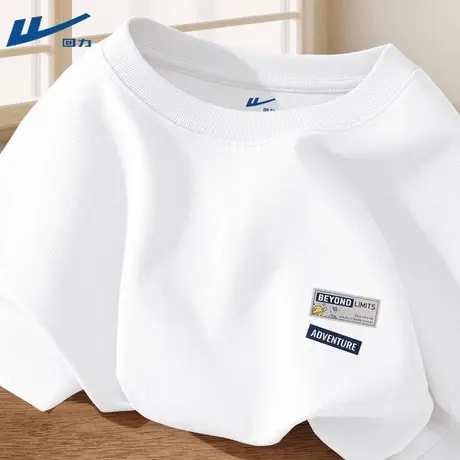 回力纯棉短袖男士2025新款夏季复古宽松休闲男款半袖白色T恤男潮Y商品大图