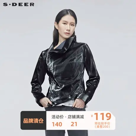 sdeer 🐑女装高领防风未来感夹克外套S20182210商品大图