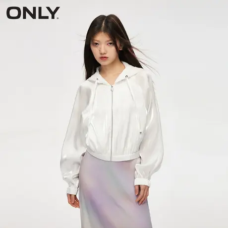 ONLY奥莱夏季潮酷休闲蝙蝠袖短款宽松连帽外套女图片