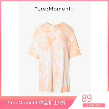 Pure:⛓Moment/⛔T恤21年春夏新款圆领短袖个性印花上衣女4B3200611Q图片