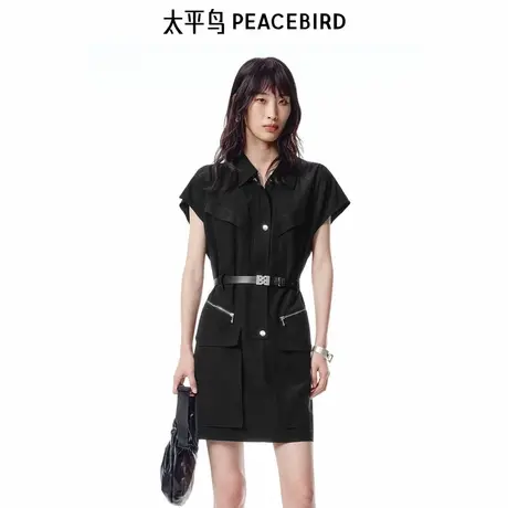 【商场同款】太平鸟 25年夏季新款衬衫式连衣裙A3FAF2328商品大图