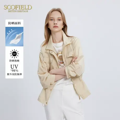 【防晒】Scofield女装休闲立领短款风衣轻薄防晒衣夏季风衣外套商品大图