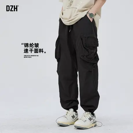 男士机能工装裤男束脚夏季薄款2025新款休闲长裤百搭冲锋裤潮宽松图片