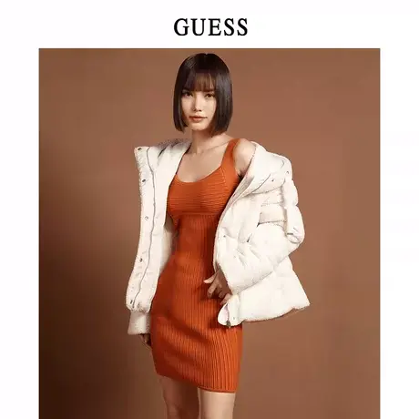 GUESS女士派对复古修身舒适极简针织连衣裙W2YK09Z2YJ2商品大图