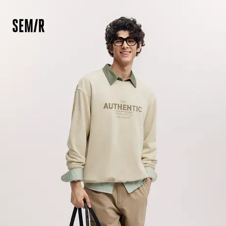 [商场同款]森马中国国家地理系列卫衣男仿麂皮绒2025季新款情侣装图片