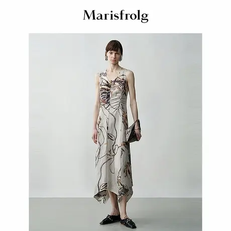 【艺术家灵感】玛丝菲尔秋山野秋抽褶无袖长裙收腰连衣裙商品大图
