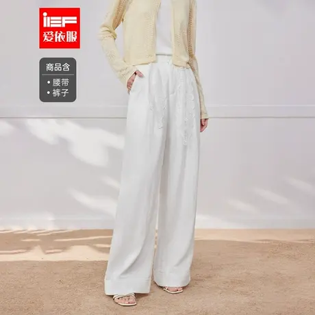IEF/爱依服高个子裤子2025夏季新款韩版通勤百搭简约显瘦阔腿裤商品大图