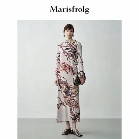 【艺术家灵感】玛丝菲尔秋艺术花稿纯棉宽松A型连衣裙商品大图