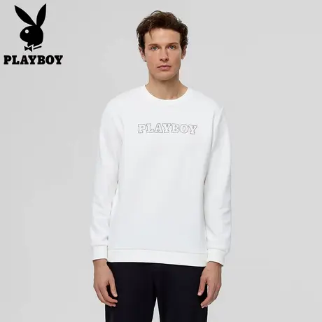 花花公子正品圆领卫衣打底衫简约基础百搭款休闲长袖T恤上衣春季图片