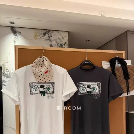 韩国东大门夏季新款时尚宽松百搭休闲卡通KT猫垫肩短袖T恤上衣女商品大图