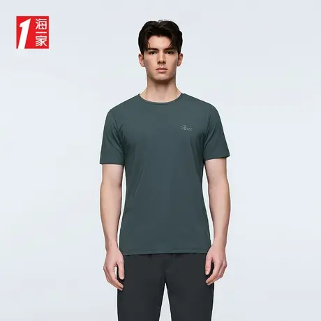 海一家经典圆领短T2025年夏季新款简约休闲男士短袖T恤商品大图