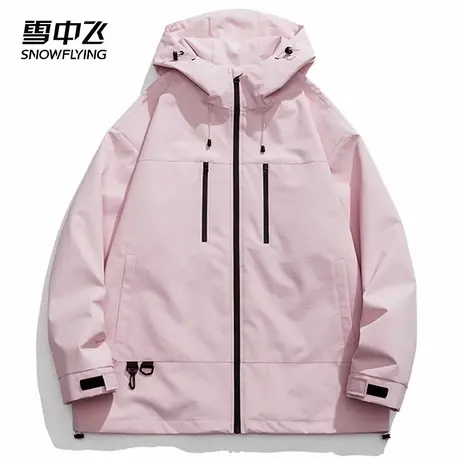 雪中飞夹克2025春秋季新品时尚连帽日常男女同款休闲情侣防风外套图片