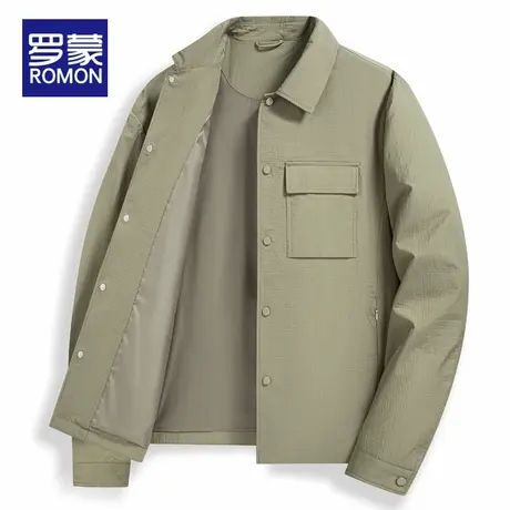 罗蒙男士夹克2025春秋季新款短款翻领宽松休闲中青年潮流外套男款图片