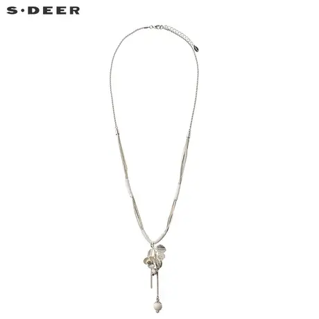 sdeer 圣迪奥优雅贝壳花朵垂坠层次项链S18284303图片