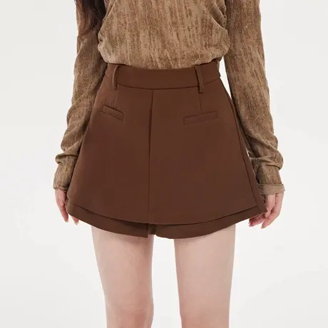 尔给自然腰休闲短裤裤裙商品大图