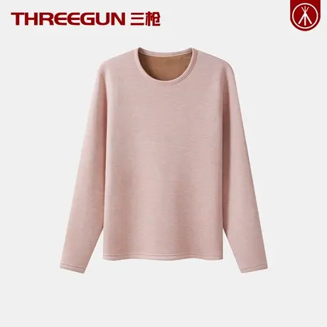 THREEGUN/三枪女士羊毛加绒加厚保暖上衣单件打底内衣冬季款秋衣图片