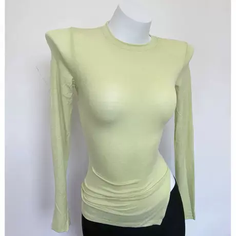 2020秋季清爽收腰开叉长袖T恤性感微透包身打底衫紧身显胸上衣女图片