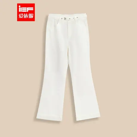 IEF/爱依服裤子2025春夏新款韩版通勤小女人气质百搭显瘦喇叭裤图片
