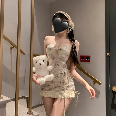 霏慕【原创】波西米亚风2025夏季流行单品性感吊带连衣裙纯欲睡衣图片