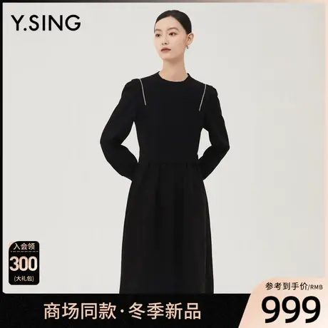 【商场同款】Y.SING衣香丽影2023冬季新款针织连衣裙YLY61310109商品大图