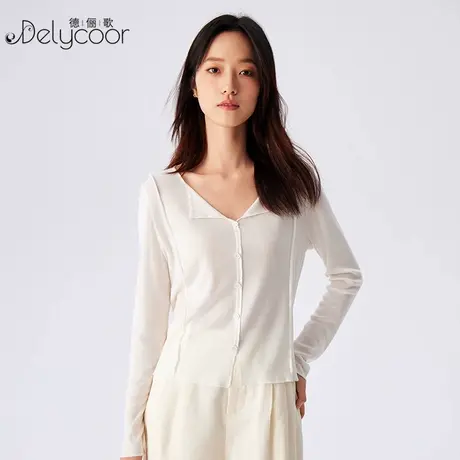 莱赛尔天丝v领打底衫女夏季显瘦蚕丝空调衫轻薄凉感防晒服潮上衣商品大图