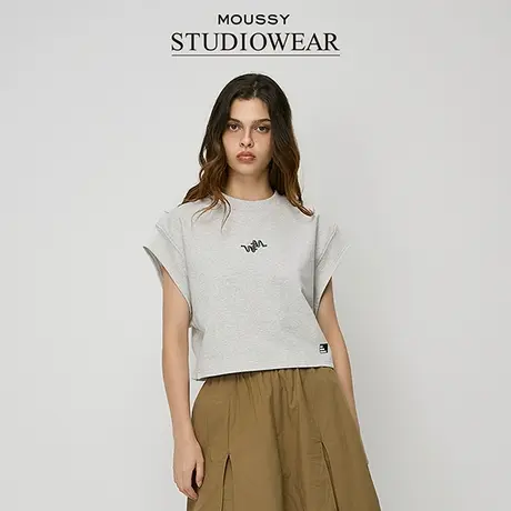 STUDIOWEAR x MOUSSY 夏季新品创意字母刺绣T恤028HAA90-2031图片