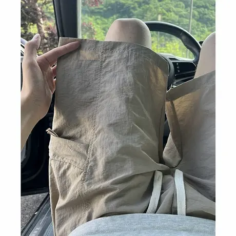 短裤男夏季2025新款休闲纯色冰丝度假直筒速干沙滩裤港风透气5分商品大图