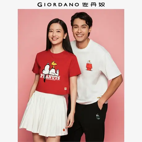 【商场同款史努比联名】佐丹奴凉感宽松短款短袖T恤女夏05395267图片