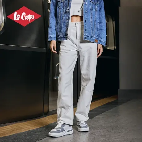 Lee Cooper牛仔裤女款2025春季新款高腰显瘦百搭小个子纯棉阔腿裤图片
