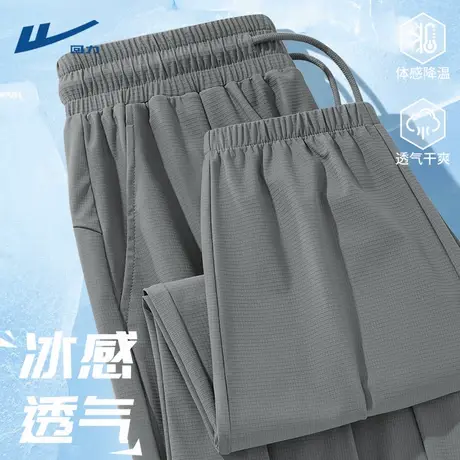 回力男款裤子2025新款休闲运动裤男夏季冰丝透气凉感束脚裤男生D商品大图