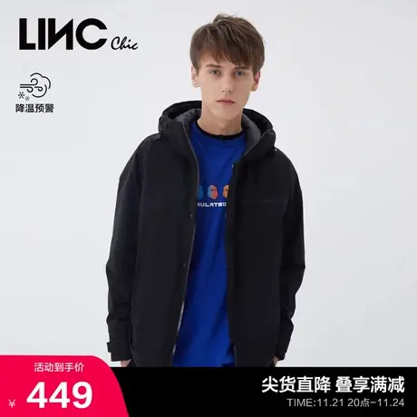 LINCCHIC金羽杰羽绒服男连帽短款羽绒服男士冬季外套N21301034图片