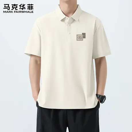 马克华菲polo衫男夏季2025新款男士翻领短袖爸爸透气男款休闲t恤X商品大图