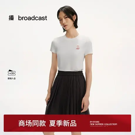 播商场同款Lisa Larson联名T恤女25夏新款宽松短袖上衣BDS2YD2518商品大图