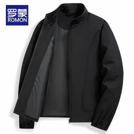 罗蒙男士夹克春秋季2025新款宽松立领潮牌上衣服男装休闲外套男款图片