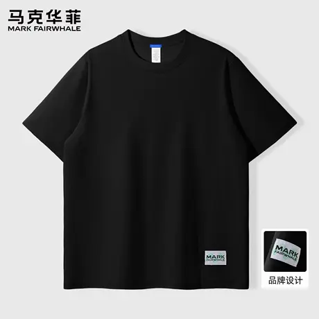 马克华菲圆领短袖男款夏季运动防污半袖上衣2025新款纯棉t恤男潮X图片