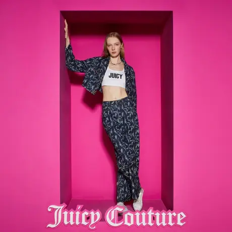 Juicy Couture橘滋春夏新款女装女装重工猫抓破洞提花牛仔外套商品大图