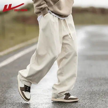 回力日系裤子男士夏季宽松直筒阔腿长裤春秋休闲裤潮牌男生工装裤商品大图