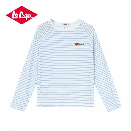 Lee Cooper/李库珀 夏季休闲女装撞色条纹T恤长袖上衣防晒衫罩衫商品大图