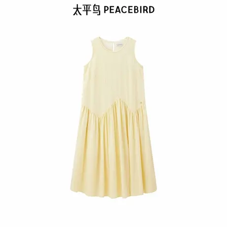 【商场同款】太平鸟女装2025年夏季新款无袖阔摆连衣裙A1FAF2752商品大图