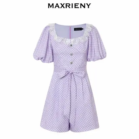【奥莱】MAXRIENY欧式园艺风碎花连体裤连身短裤商品大图