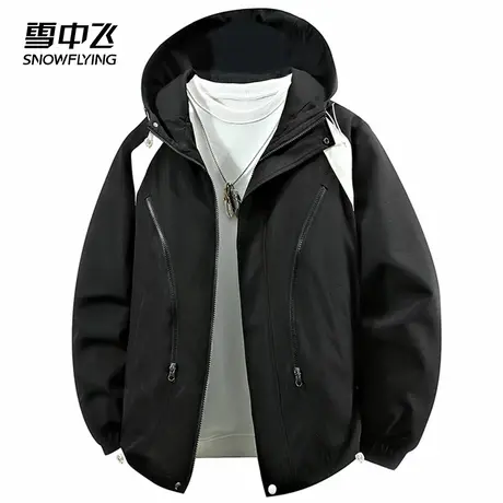 雪中飞夹克2025春秋季新品连帽日常户外休闲运动多口袋情侣款外套商品大图