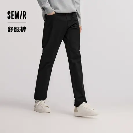 舒服裤|商场同款森马休闲裤男2024冬季新款简约通勤长裤小脚裤子商品大图