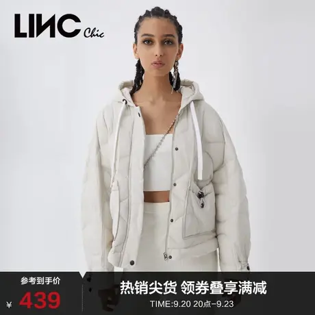 LINCCHIC金羽杰羽绒服女绗缝短款轻薄羽绒服女外套Y21801046商品大图