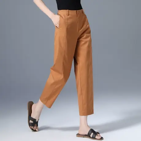 天丝哈伦裤女夏薄款新款小个子裤子冰丝女裤夏季萝卜裤九分休闲裤商品大图