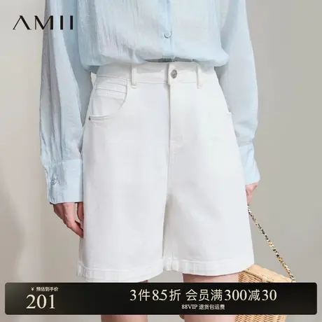 Amii【韩版休闲牛仔常规裤】韩版休闲时尚百搭直筒常规裤牛仔裤女商品大图