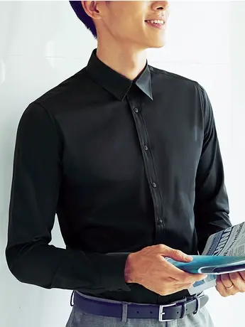 衬衫男长袖高级感商务职业正装上衣春季新款法式帅气结婚伴郎衬衣商品大图