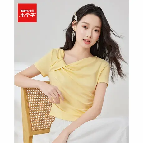 IEF/爱依服2025夏季新款设计感通勤温柔女人味显瘦减龄百搭短上衣图片
